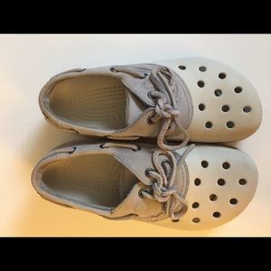 Crocs Boat Shoes Grey Used Women’s Size 8